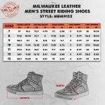 Milwaukee Leather MBM9152 Men’s Black Leather High-Top Biker Riding Waterproof Shoes Reinforced w/ Ankle Support - Image 3