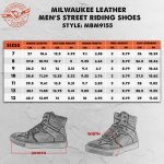 Milwaukee Leather MBM9155 Men’s Black Suede Leather Reinforced Street Riding Waterproof Shoes w/ Ankle Support - Image 3