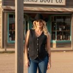 Milwaukee Leather MDL4020 Women’s Classic Black ‘6 Pocket’ Side Lace Denim Vest - Image 5
