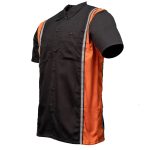 Milwaukee Motorcycle Clothing Co. Men’s Blk/Orange Mechanic Work Shirt – w / Reflective Strip, Rider‑Built MDM11610 - Image 9