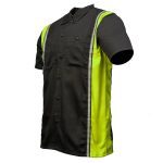 Milwaukee Motorcycle Clothing Co. Men’s Blk/Green Mechanic Work Shirt – w / Reflective Strip, Rider‑Built MDM11611 - Image 9