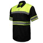 MMMCC Men’s Safeway Green/Black Mechanic Rider Ready Shirt w/ Reflective Strip MDM11613 - Image 10