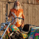 Biker Clothing Co. MDM11680 Men’s Classic Orange and White Tie-Dye Button-Down Frayed Sleeveless Cut Off Shirt - Image 6