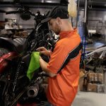Milwaukee Leather MDM11670 Men’s Orange-Black Mechanic Work Shirt w/ Reflective Strip – Heavy-Duty Button-Up - Image 8