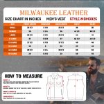 Milwaukee Leather MDM3025 Men’s Black Waxy Coated Denim Club Style Motorcycle Rider Vest w/ Shirt Collar w/ Shirt Collar - Image 14