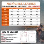 Milwaukee Leather MDM3030 Men’s Black Waxy Coated Denim Club Style Motorcycle Rider Vest w/ Shirt Collar - Image 3