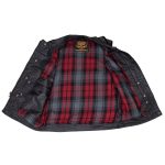 Milwaukee Leather MDM3030 Men’s Black Waxy Coated Denim Club Style Motorcycle Rider Vest w/ Shirt Collar - Image 14