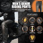 Milwaukee Leather MDM5000 Men’s City Limit Black CE Armored Motorcycle Riding Denim Jeans Pants Reinforced w/ Aramid Fibers - Image 4
