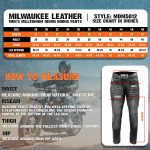 Milwaukee Leather MDM5012 Men’s Millennium Blue Knee Flex CE Armored Motorcycle Denim Jeans Reinforced w/ Aramid Fibers - Image 2