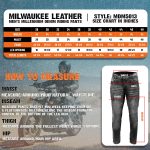 Milwaukee Leather MDM5013 Men’s Millennium Blue Knee Flex CE Armored Motorcycle Denim Jeans Reinforced w/ Aramid Fibers - Image 2