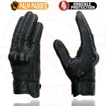 Milwaukee Leather MG7500 Men’s Black Perforated Leather Gel Padded Palm Motorcycle Hand Gloves W/ ‘Rubberized Hard Knuckle’ For Protection - Image 5