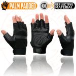 Milwaukee Leather MG7504 Men’s Black Perforated Mesh Gel Palm Fingerless Motorcycle Hand Gloves W/ ‘Reflective Piping’ - Image 5