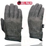 Milwaukee Leather MG7511 Men’s Grey Leather Gel Padded Palm Short Wrist Motorcycle Hand Gloves W/ ‘Full Panel Cover’ - Image 4