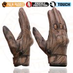 Milwaukee Leather MG7514 Men’s Brown Leather with Gel Palm Motorcycle Gloves W/ Protective Knuckle - Image 4