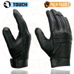 Milwaukee Leather MG7516 Men’s Black Leather ‘I – Touchscreen Compatible’ Gel Palm Motorcycle Hand Gloves W/ Flex Knuckles - Image 4