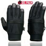Milwaukee Leather MG7517 Men’s Black Leather Mesh Gel Palm Motorcycle Hand Gloves W/ Rubberized Flex Knuckles - Image 4