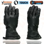 Milwaukee Leather MG7518 Men’s Black Deerskin Gauntlet Motorcycle Hand Gloves w/ i-Touch Screen Tech - Image 5