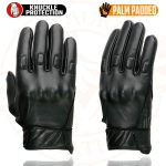 Milwaukee Leather MG7521 Men’s Black Leather Gel Padded Palm Motorcycle Hand Gloves W/ Rubberized Protective Knuckle - Image 4