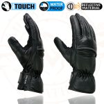 Milwaukee Leather MG7551 Men’s Black Cowhide Leather Gauntlet Motorcycle Hand Gloves W/ i-Touch Screen and Waterproof - Image 5