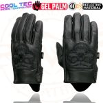 Milwaukee Leather MG7571 Men’s Black ‘Col-Tec’ Leather ‘Reflective Skull’ Motorcycle Hand Gloves W/ Gel Padded Palm - Image 6