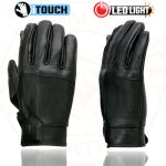 Milwaukee Leather MG7599 Men’s Black Leather Motorcycle Gloves w/ i-Touch Screen and Led Finger Light - Image 6