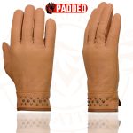 Milwaukee Leather MG7760 Women’s Saddle Leather Gel Palm Lightweight Motorcycle Hand Gloves W/ Stylish ‘Wrist Detailing’ - Image 4