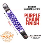 Milwaukee Leather MLA6090 Purple 4 Inch 4-PCS Vest Extender Set – Double Chrome Chains w/ Genuine Leather - Image 2