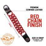 Milwaukee Leather MLA6092 Red 4 Inch 4-PCS Vest Extender Set – Double Chrome Chains w/ Genuine Leather - Image 2