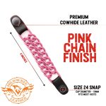 Milwaukee Leather MLA6094 Pink 4 Inch 4-PCS Vest Extender Set – Double Chrome Chains w/ Genuine Leather - Image 2