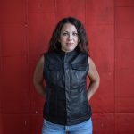 Milwaukee Leather MLL4512 Women’s Lashes Black Leather Club Style Motorcycle Rider Vest w/ Concealed Closure - Image 6