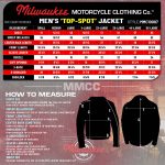Milwaukee Motorcycle Clothing Co. Men’s Top-Spot Scooter Style Black Leather Jacket w/  Reflective Piping MMC10007 - Image 3