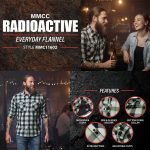 MMCC Radioactive Men’s Black Gray Green Plaid Flannel Shirt – 100% Cotton Long Sleeve Button-Up – MMC11602 - Image 2