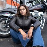 Milwaukee Motorcycle Clothing Co. Women’s Rebel Scooter Style Black Leather Biker Jacket w/ Mandarin Collar MMC20002 - Image 9