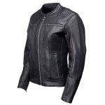 Milwaukee Motorcycle Clothing Co. Women’s Rebel Scooter Style Black Leather Biker Jacket w/ Mandarin Collar MMC20002 - Image 15