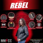 Milwaukee Motorcycle Clothing Co. Women’s Rebel Scooter Style Black Leather Biker Jacket w/ Mandarin Collar MMC20002 - Image 2