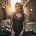 Milwaukee Motorcycle Clothing Co. Women’s Rave Black Premium Leather Deep Neck Side Lace Vest MMC40000 - Image 6