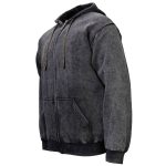 Milwaukee Leather MNG11684 Men’s Gray and Black Zipper Front Premium Cotton Hoodie - Image 4