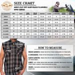 Milwaukee Leather MNG11698 Men’s Classic Black and Orange Button-Down Flannel Cut Off Frayed Sleeveless Casual Shirt - Image 3