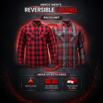 MMCC Men’s Ricochet Reversible Flannel Shirt – 100% Cotton Snap Front Plaid w/ Chest and Hand Pockets – MNG11803 - Image 4