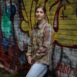 Milwaukee Leather MNG21614 Women’s Gray and Red with Yellow Long Sleeve Cotton Flannel Shirt - Image 6