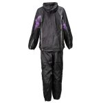Milwaukee Leather MPL9601 Women’s Black and Purple Water Resistant Rain Suit w/ Reflective Material and Hoodie - Image 4