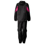Milwaukee Leather MPL9607 Women’s Black and Fuchsia Water Resistant Rain Suit w/ Reflective Material and Hoodie - Image 4