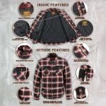 Milwaukee Leather Men’s Heavy-Duty Checkered Flannel Riding Shirt – Warm Lined – Zippered Hand Pockets – MPM1637 - Image 2