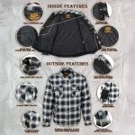 Milwaukee Leather Men’s Heavy-Duty Checkered Flannel Riding Shirt – Warm Lined – Zippered Hand Pockets – MPM1638 - Image 2