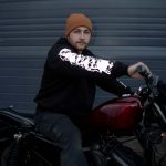 MMCC Men’s Bare Bones Riding Hoodie – Premium Cotton, Reflective Skull Sleeve, Full Zip – MPM1680 - Image 4