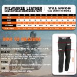 Milwaukee Leather MPM5590 Men’s Black CE Armored Cargo Jeans Pants Reinforced w/ Aramid by DuPont Fibers - Image 3