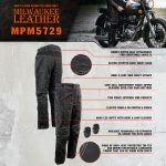 Milwaukee Leather MPM5729 Men’s Black Tri-Tex Fabric Motorcycle Rider Pants w/ CE Armor Protection - Image 4