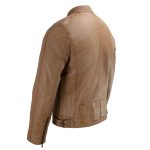 Milwaukee Leather SFM1835 Men’s Saddle ‘Cafe Racer’ Leather Jacket with Snap Button Collar - Image 7