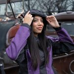 NexGen SH2222 Women’s Purple and Black Oxford Water Proof Motorcycle Rain Suit - Image 7