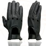 Milwaukee Leather SH247 Men’s Black Perforated Leather Full Finger Motorcycle Hand Gloves W/ Breathable ‘Open Knuckle’ - Image 4